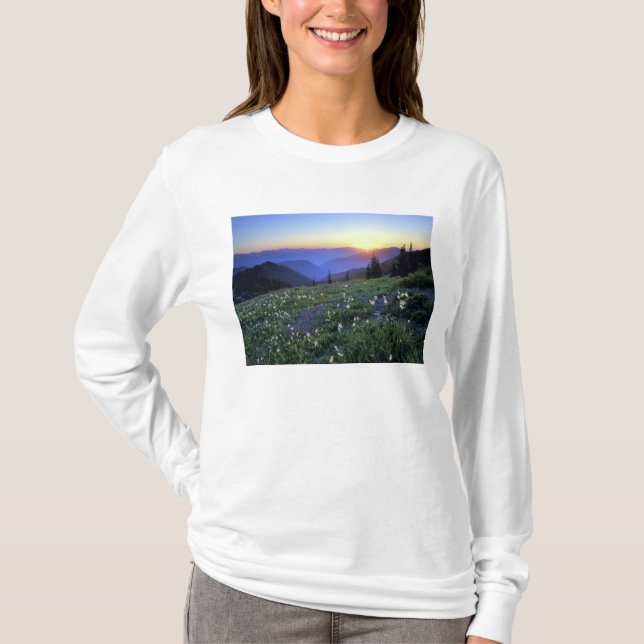 Obstrucon Point Sunset, Olympic NP, WA, USA T-Shirt (Vorderseite)