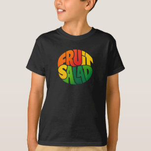 OBSTSALAT – Fette Kreistypografie-Design T-Shirt