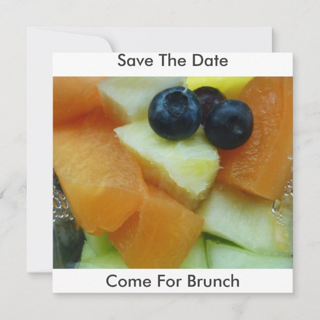 Obstsalat, Save the Date zum Brunch (Vorderseite)