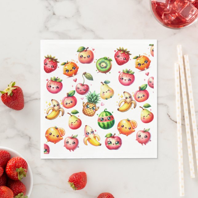 Obstsalat Serviette (Beispiel)