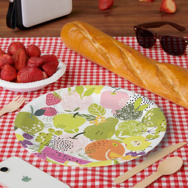 Obstsalat; Sommerkollektion Pappteller (Picknick)