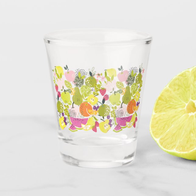 Obstsalat; Sommerkollektion Schnapsglas (Vorderseite)
