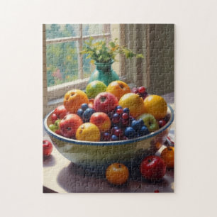 Obstschale auf einem Tafelölgemälde Puzzle