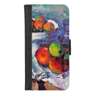 Obstschale, Glas und Äpfel, Cezanne iPhone 8/7 Geldbeutel-Hülle