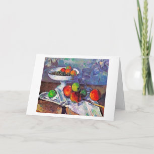 Obstschale, Glas und Äpfel, Cezanne Karte