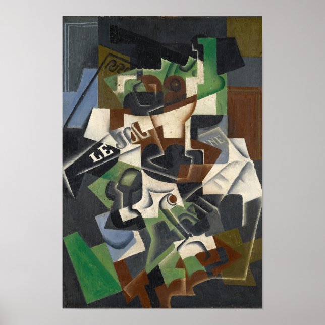 Obstschale, Pipe und Journal, 1917 Poster (Vorne)