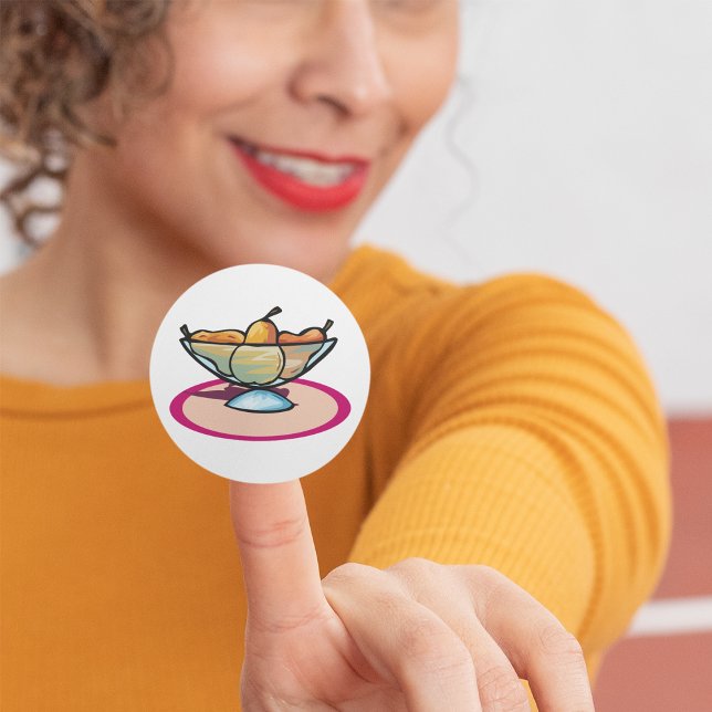 Obstschale Runder Aufkleber (Von Creator hochgeladen)