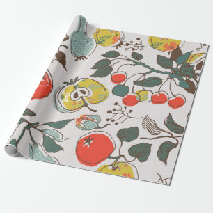 Obstsorte. nahtloses Muster Geschenkpapier