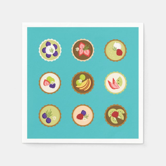 Obstsorten Serviette (Vorderseite)