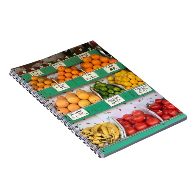 Obststand, Columbus Avenue, New York City, NYC Notizblock (Rechte Seite)