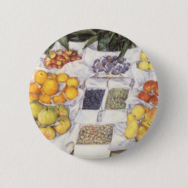 Obststand von Gustave Caillebotte, Vintage Kunst Button (Vorderseite)