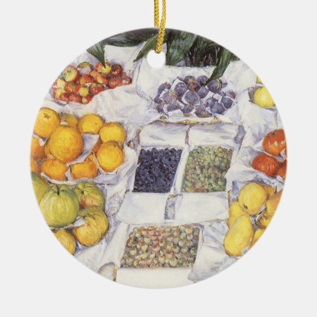 Obststand von Gustave Caillebotte, Vintage Kunst Keramikornament (Vorne)