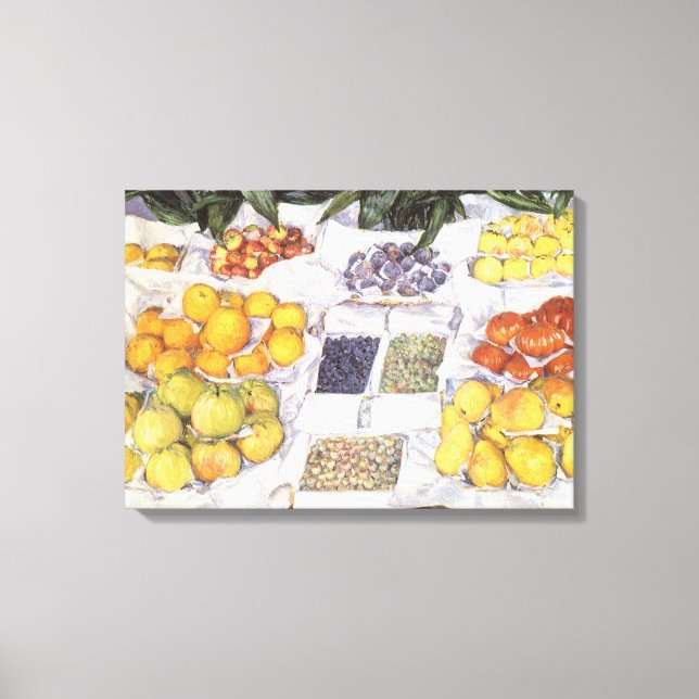 Obststand von Gustave Caillebotte, Vintage Kunst Leinwanddruck (Vorderseite)