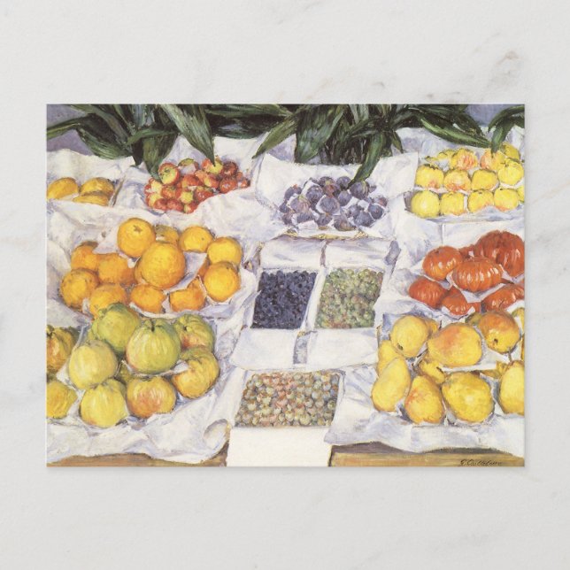 Obststand von Gustave Caillebotte, Vintage Kunst Postkarte (Vorderseite)