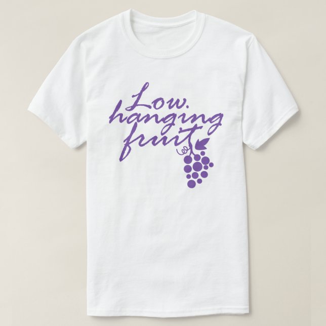 Obsttrauben Niedrig Weintrauben Weinberg T-Shirt (Design vorne)