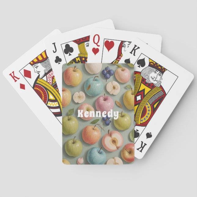 Obstwein: Pastelfrucht Spielkarten (Rückseite)