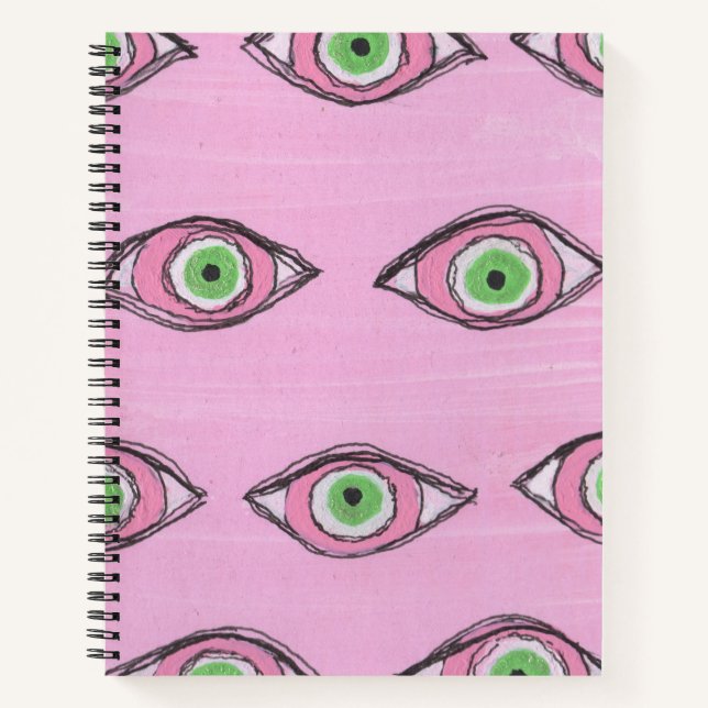 OBUHLISK Green Eyes Schutz Notizbuch (Vorderseite)