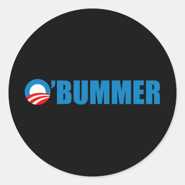 Obummer Runder Aufkleber (Vorderseite)