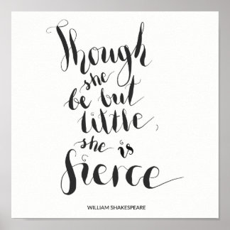 Obwohl sie nur wenig ist, ist sie ein erbittertes  poster