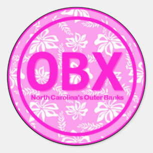 OBX Außenbänke NC rosa Aufkleber der Blume