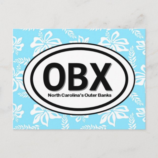 OBX Außenbanken NC Blue Postkarte (Vorderseite)