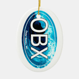 OBX äußere Banken bewegen Oval wellenartig Keramikornament