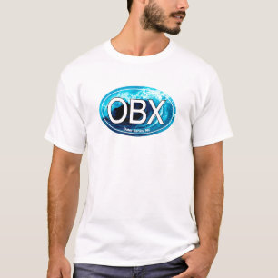 OBX äußere Banken bewegen Oval wellenartig T-Shirt