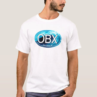 OBX äußere Banken bewegen Oval wellenartig T-Shirt