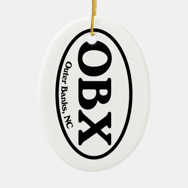 OBX äußere Banken oval Keramikornament (Vorne)
