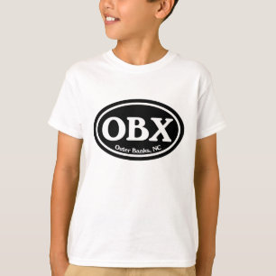 OBX äußeres Bank-Schwarz-Oval T-Shirt