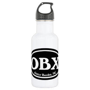 OBX äußeres Bank-Schwarz-Oval Trinkflasche