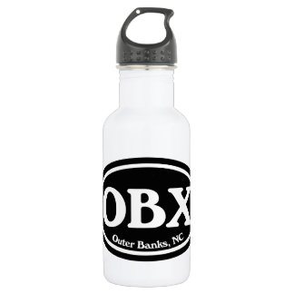 OBX äußeres Bank-Schwarz-Oval Trinkflasche