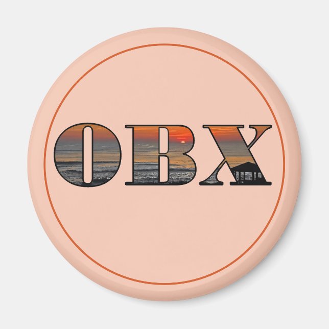 OBX Gazebo Sunrise Text Magnet (Vorne)