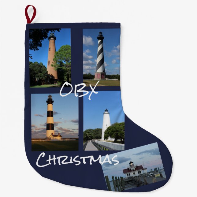 OBX Leuchtturm Weihnachten Großer Weihnachtsstrumpf (Vorderseite)