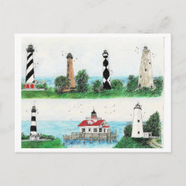 OBX LIGHTHOUSES MAGNET FEIERTAGSPOSTKARTE