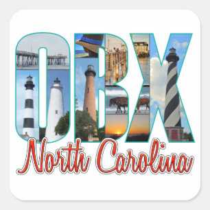 OBX-Orte Quadratischer Aufkleber