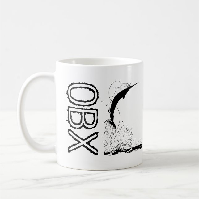 OBX Saltwater Sportfischerei Kaffeetasse (Links)
