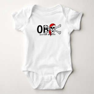 OBX Skull und Crossbones Pirate Außenbanks NC Baby Strampler