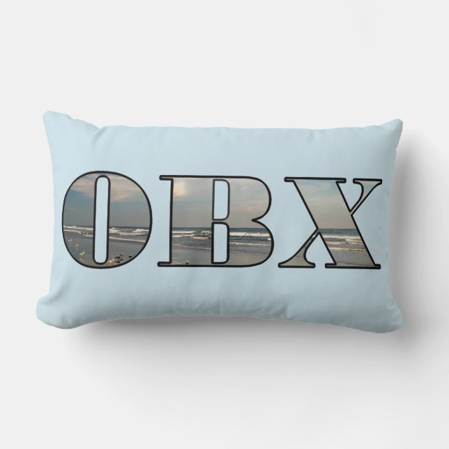 OBX-Strandtext Lendenkissen (Vorderseite)