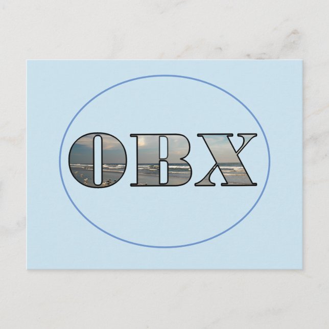 OBX-Strandtext Postkarte (Vorderseite)