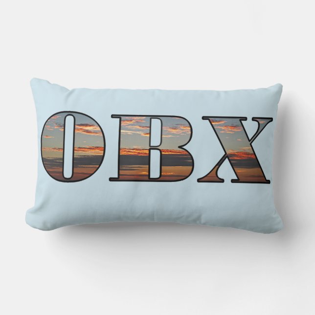 OBX Sunrise Text Lendenkissen (Vorderseite)
