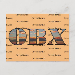 OBX Sunrise Text Postkarte