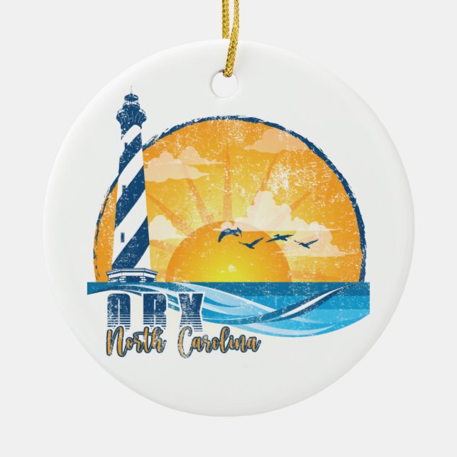 OBX Sunset in Not Keramik Ornament (Vorne)