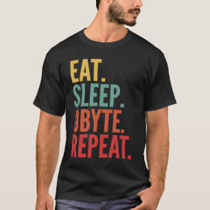 Obyte Crypto isst Schlaf Obyte Wiederholung T-Shirt