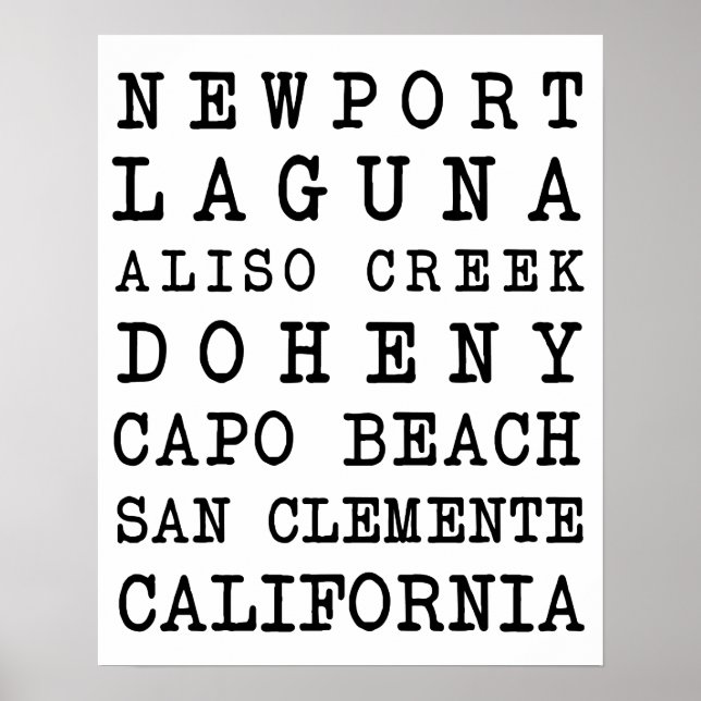 OC Beaches Poster (Vorne)
