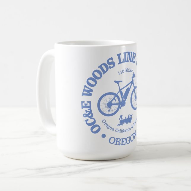 OC&E Woods Line Staat Trail (Radfahren) Kaffeetasse (Vorderseite Links)