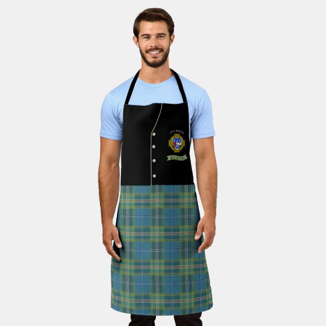 O'Cahan Irish Shield & Tartan Personalisiert Kilt Schürze (Getragen)