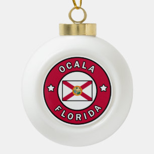 Ocala Florida Keramik Kugel-Ornament