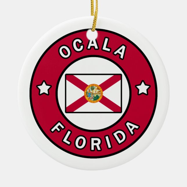 Ocala Florida Keramik Ornament (Vorne)