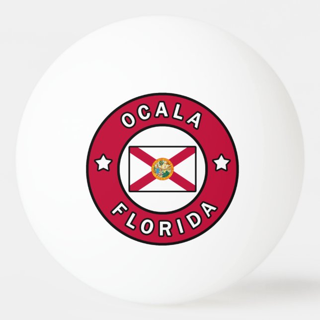Ocala Florida Tischtennisball (Vorderseite)